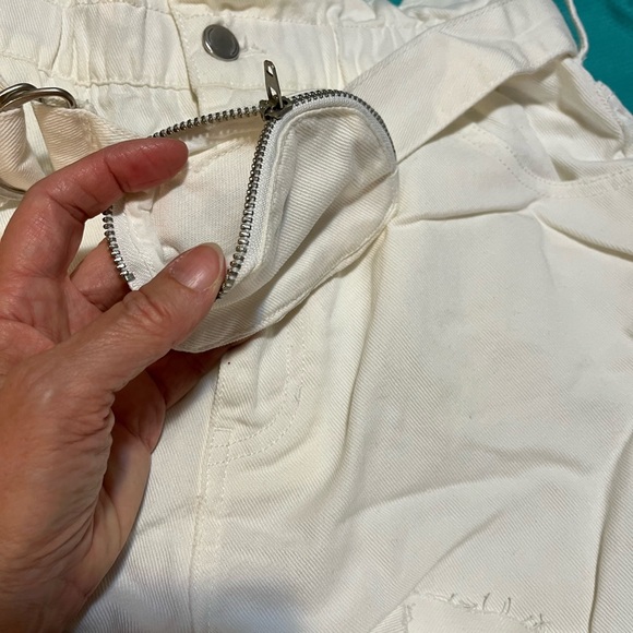 denim shorts with belt that has a mini coin purse attached! - Picture 2 of 7